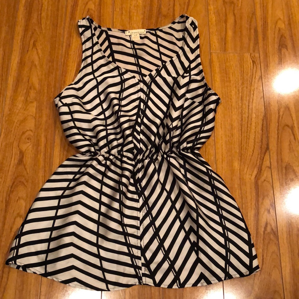 Striped cinched top